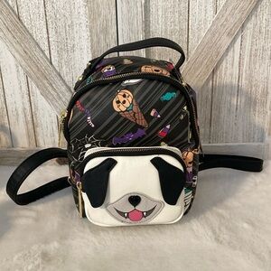 Betsey Johnson Halloween Mini Dog Face Backpack